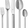 30tlg. Mattiertes Edelstahl-Besteckset "Alto"