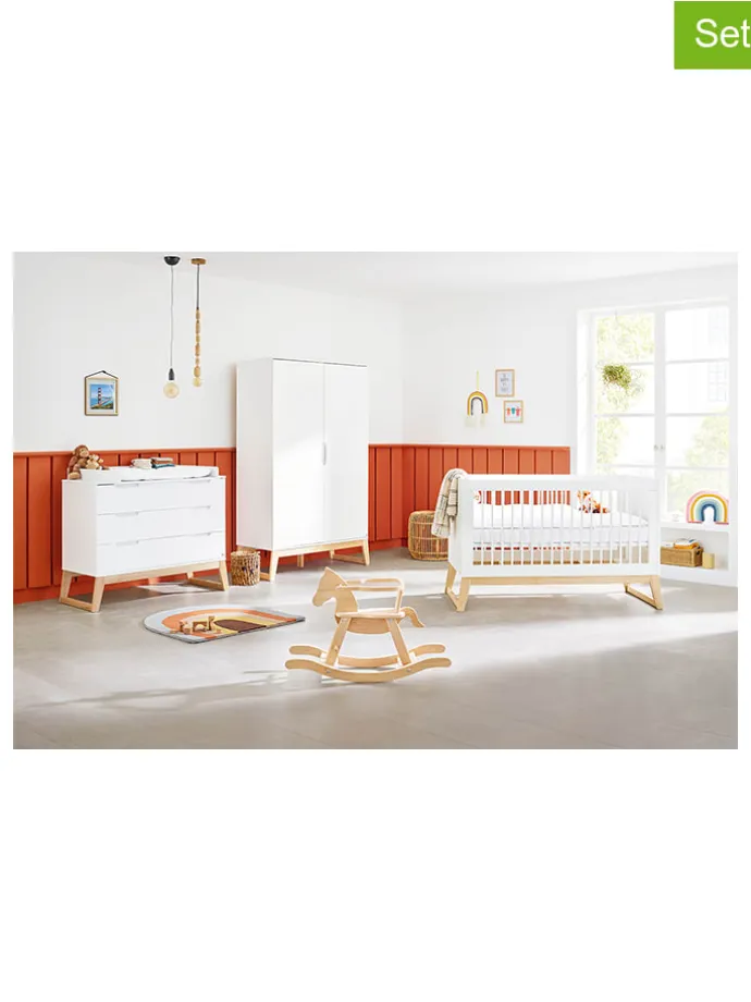 3tlg. Möbel-Set "Bridge" in Weiß