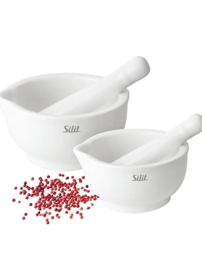 2tlg. Mörser-Set in Weiß - Ø 10 cm