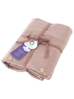 2tlg. Musselin-Bettwäsche-Set in Rosa