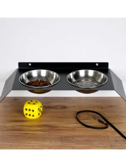 3tlg. Napfset in Schwarz - (B)50 x (H)6 x (T)20 cm