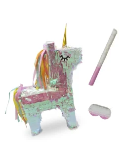 3-tlg. Pinata Set "Einhorn" in Bunt