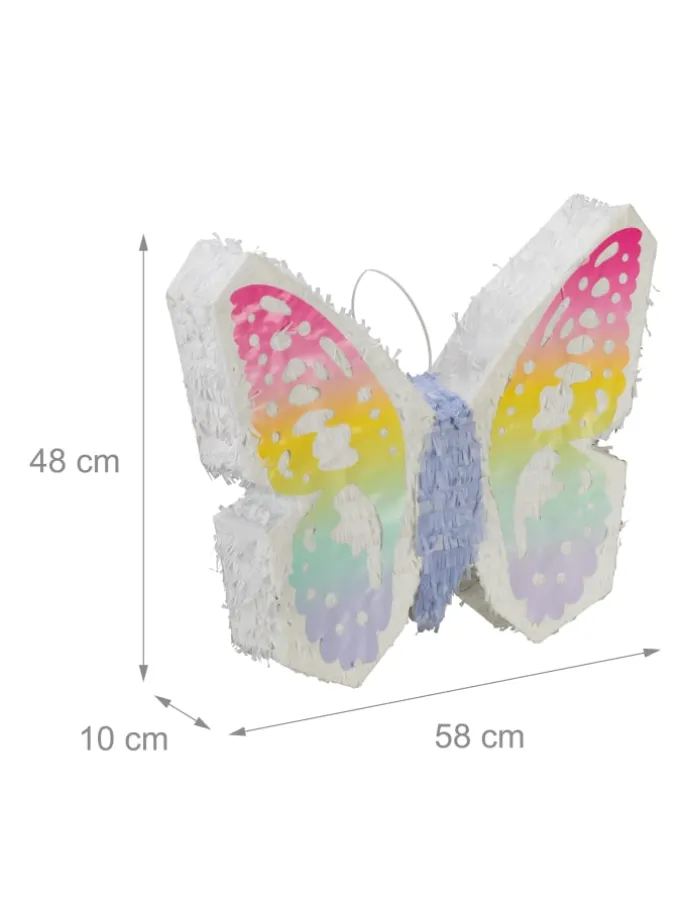 3-tlg. Pinata Set "Schmetterling" in Bunt