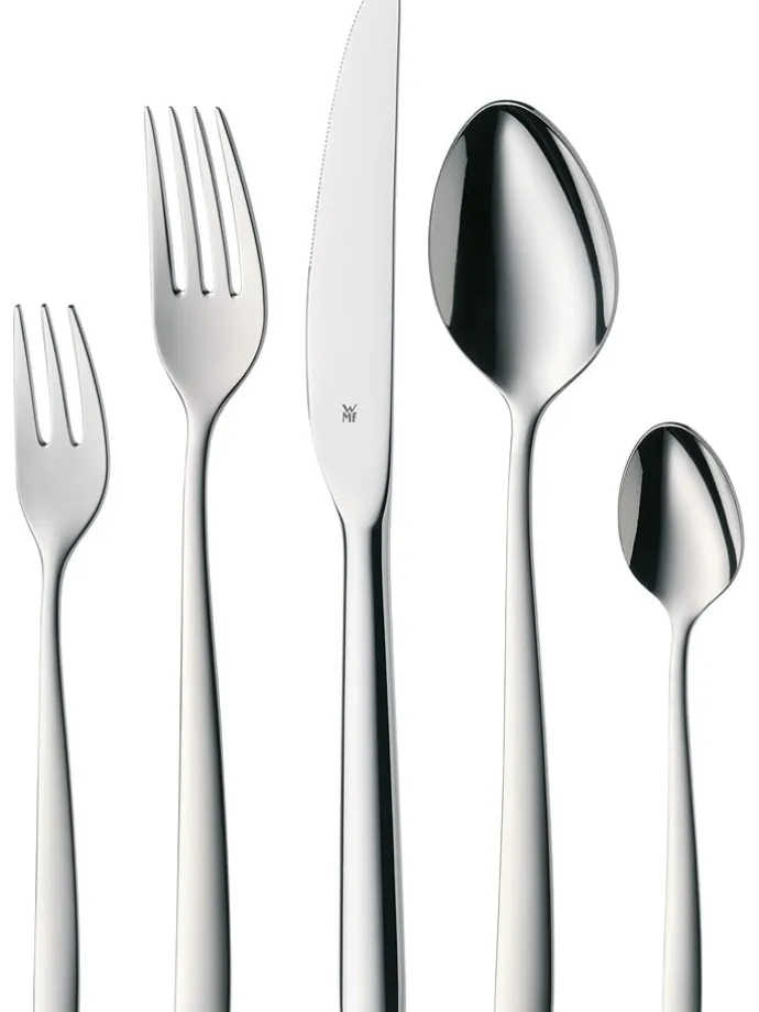 30tlg. Poliertes Edelstahl-Besteckset "Boston"