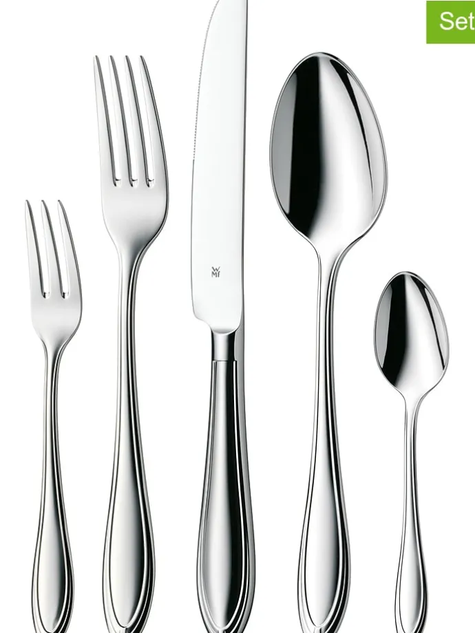 60tlg. Poliertes Edelstahl-Besteckset "Florenz"