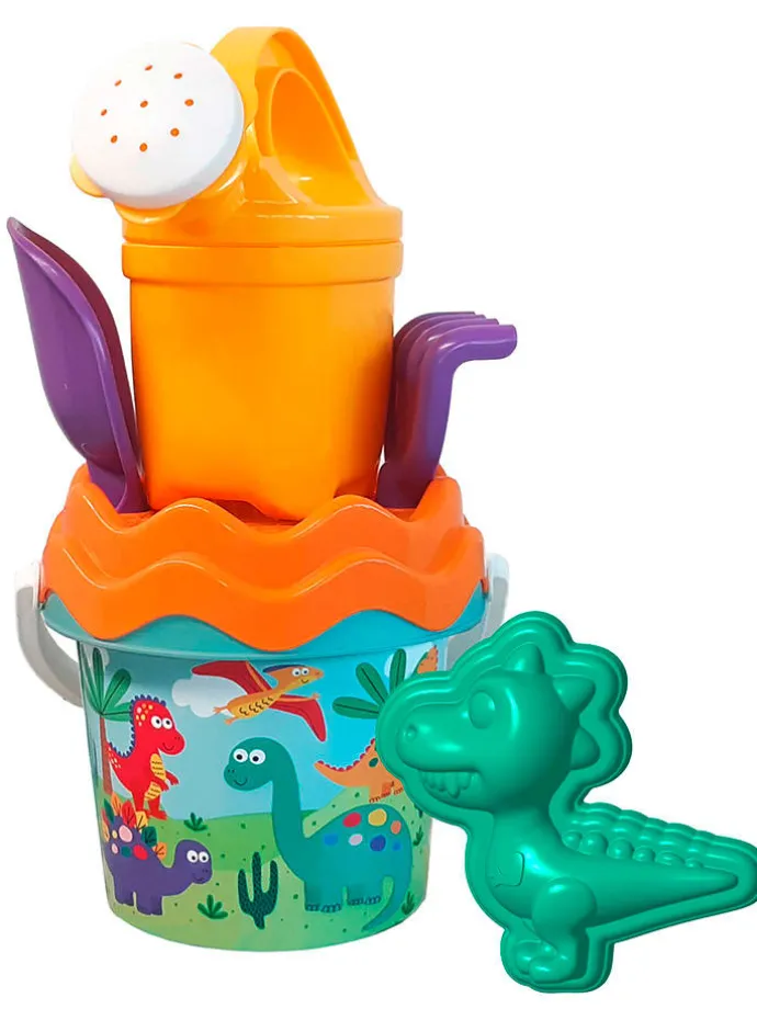 6tlg. Sandspielzeugset in Türkis/ Orange - ab 3 Jahren