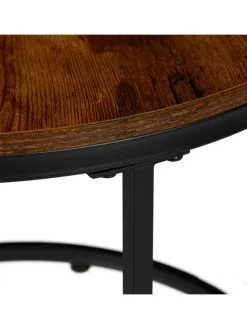 2-tlg. Satztisch-Set in Braun/ Schwarz