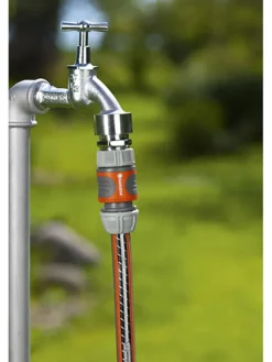 2tlg. Schlauchverbinder-Set in Schwarz/ Orange 13 mm (1/2