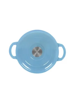 2tlg. Schmortopf-Set in Hellblau - Ø 23,2 cm