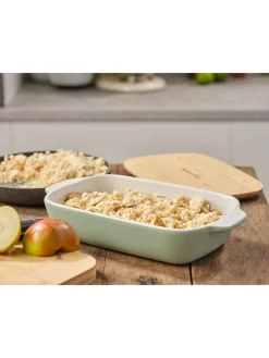 2tlg. Set: Auflaufform in Grün - 1,9 l