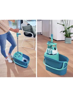 4tlg. Set: Bodenwischer "Clean Twist M Ergo" in Türkis