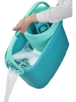 3tlg. Set: Bodenwischer "Clean Twist M Ergo mobile" in Türkis