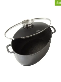 2tlg. Set: Bräter in Grau - 8 l