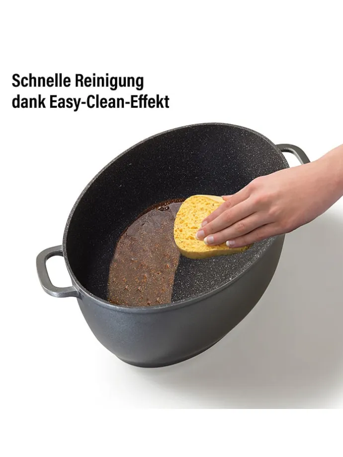 2tlg. Set: Bräter in Grau - 8 l