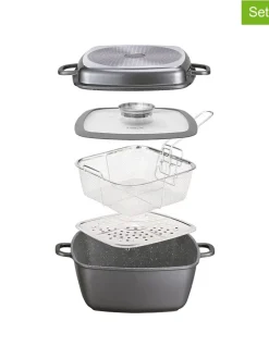 5tlg. Set: Bräter in Grau - (L)28 x (B)28 cm