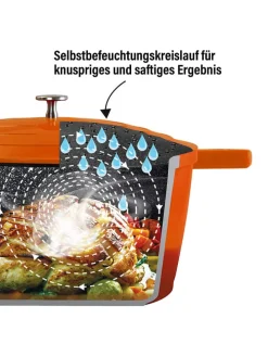 2tlg. Set: Bräter in Orange - 4,2 l