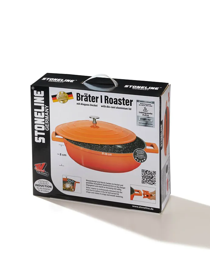 2tlg. Set: Bräter in Orange - 4,2 l