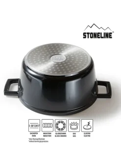 2tlg. Set: Bräter in Schwarz - 2,6 l