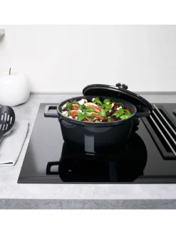 2tlg. Set: Bräter in Schwarz - 2,6 l