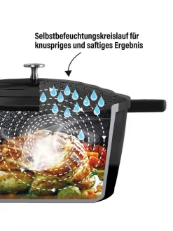 2tlg. Set: Bräter in Schwarz - 2,6 l