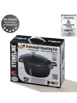 2tlg. Set: Bräter in Schwarz - 2,6 l