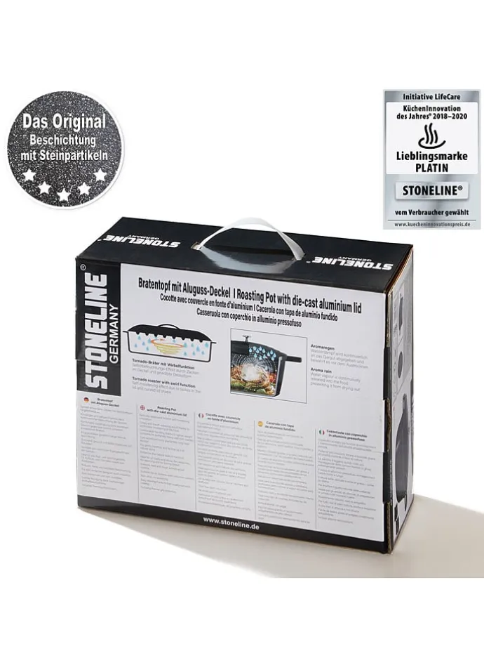 2tlg. Set: Bräter in Schwarz - 2,6 l