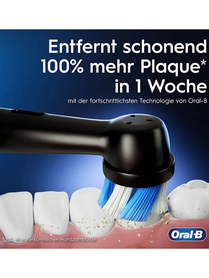 2tlg. Set: Elektr. Zahnbürsten "iO Series 3" in Schwarz/ Hellblau