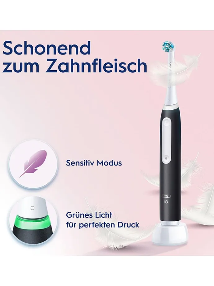 2tlg. Set: Elektr. Zahnbürsten "iO Series 3" in Schwarz/ Hellblau