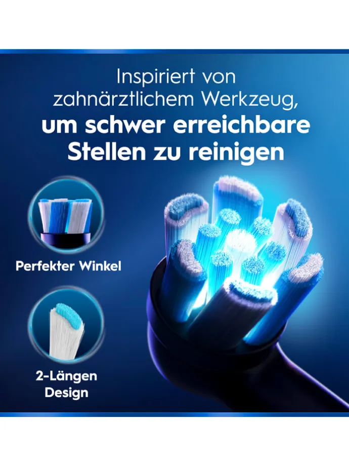 2tlg. Set: Elektr. Zahnbürsten "iO Series 3" in Schwarz/ Hellblau