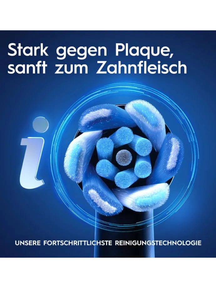 2tlg. Set: Elektr. Zahnbürsten "iO Series 3" in Schwarz/ Hellblau