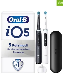 2tlg. Set: Elektr. Zahnbürsten "iO Series 5" in Weiß/ Schwarz