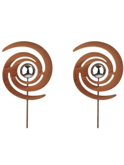 2tlg. Set Gartendekoration FINJA in Braun