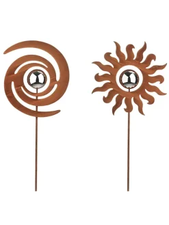 2tlg. Set Gartendekoration MixFELIX in Braun