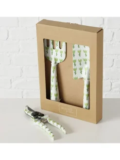 2tlg. Set: Gartenwerkzeug "Blomma" in Grün - (H)18 cm