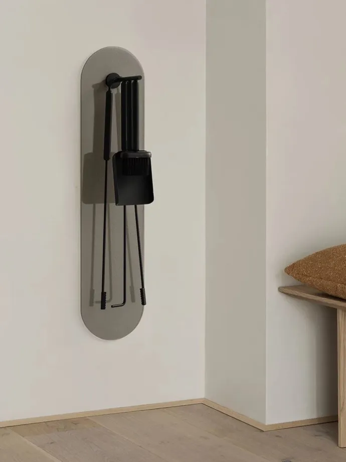 5tlg. Set: Kamingarnitur "Ashi" in Schwarz