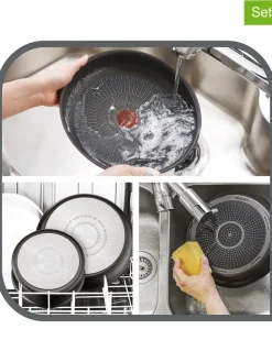 5tlg. Set: Kochgeschirr "Ingenio Emotion" in Silber/ Schwarz