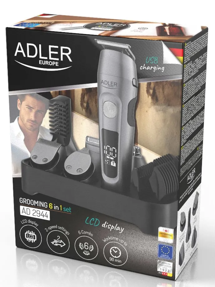 14tlg. Set: Rasierer "AD 2944 Grooming" in Silber