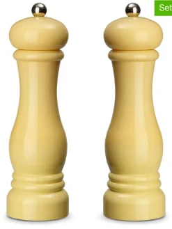 2tlg. Set: Salz- & Pfeffermühle in Creme - (H)21 x Ø 6 cm