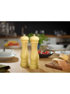 2tlg. Set: Salz- & Pfeffermühle in Creme - (H)21 x Ø 6 cm