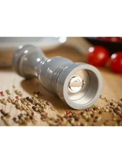 2tlg. Set: Salz- & Pfeffermühle in Grau - (H)21 x Ø 6 cm