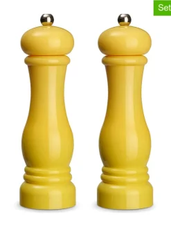 2tlg. Set: Salz- & Pfeffermühle in Gelb - (H)21 x Ø 6 cm