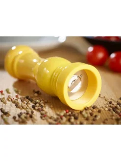 2tlg. Set: Salz- & Pfeffermühle in Gelb - (H)21 x Ø 6 cm