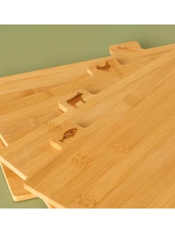 5tlg. Set: Schneidebretter in Hellbraun - (B)28 x (H)24 cm