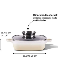 2tlg. Set: Servierpfanne - (L)20 x (B)20 cm