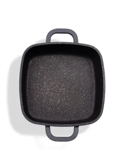 2tlg. Set: Servierpfanne in Schwarz - (L)20 x (B)20 cm