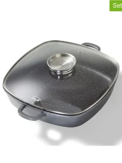 2tlg. Set: Servierpfanne in Grau - (L)32 x (B)32 cm