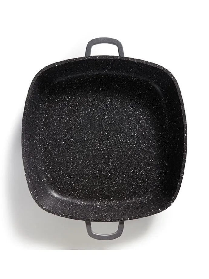 2tlg. Set: Servierpfanne in Grau - (L)32 x (B)32 cm