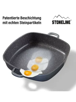 2tlg. Set: Servierpfanne in Grau - (L)32 x (B)32 cm