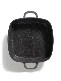 2tlg. Set: Servierpfanne in Grau - (L)24 x (B)24 cm