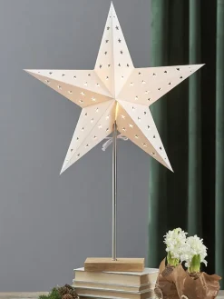 3tlg. Set: Standleuchte "Combi" in Creme - (H)65 cm